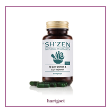 Load image into Gallery viewer, Sh'Zen supplement bottle with capsules on a white background
