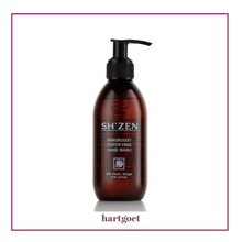Load image into Gallery viewer, Brown bottle of Sh'zen Immuboost Fortifying hand wash with pump on a white background
