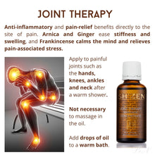 Load image into Gallery viewer, Sh'Zen Joint Therapy Massage Concentrate with product info
