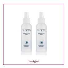 Load image into Gallery viewer, Two Shizen MagRestore Spray bottles on a white background with 'hartgoet' branding.
