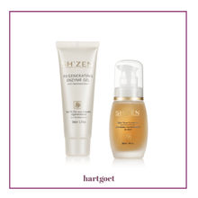 Load image into Gallery viewer, Two skincare products from Shizen on a white background with 'hartgoet' branding.
