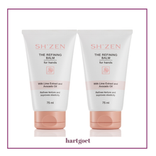Load image into Gallery viewer, Two tubes of ShZen Refining balm for hands on a white background
