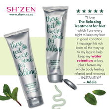 Load image into Gallery viewer, Two tubes of ShZen Relaxing treatment for feet with a customer review
