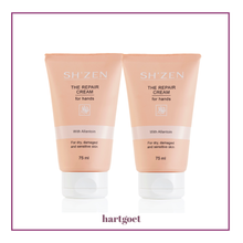 Load image into Gallery viewer, Two tubes of Sh'Zen Repair Cream  for hands on a white background
