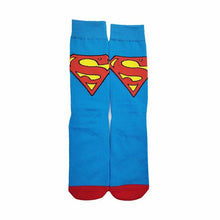 Load image into Gallery viewer, Blue socks with Superman logo
