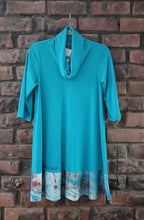 Load image into Gallery viewer, Teal Cowl Neck Top

