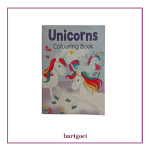 Load image into Gallery viewer, Unicorns Colouring Book with colorful unicorns on the cover.  
