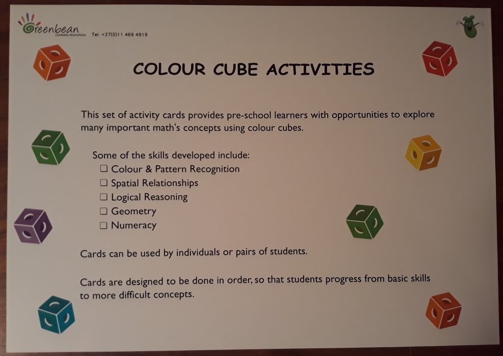 Colour Cube Activity Cards - Set 1