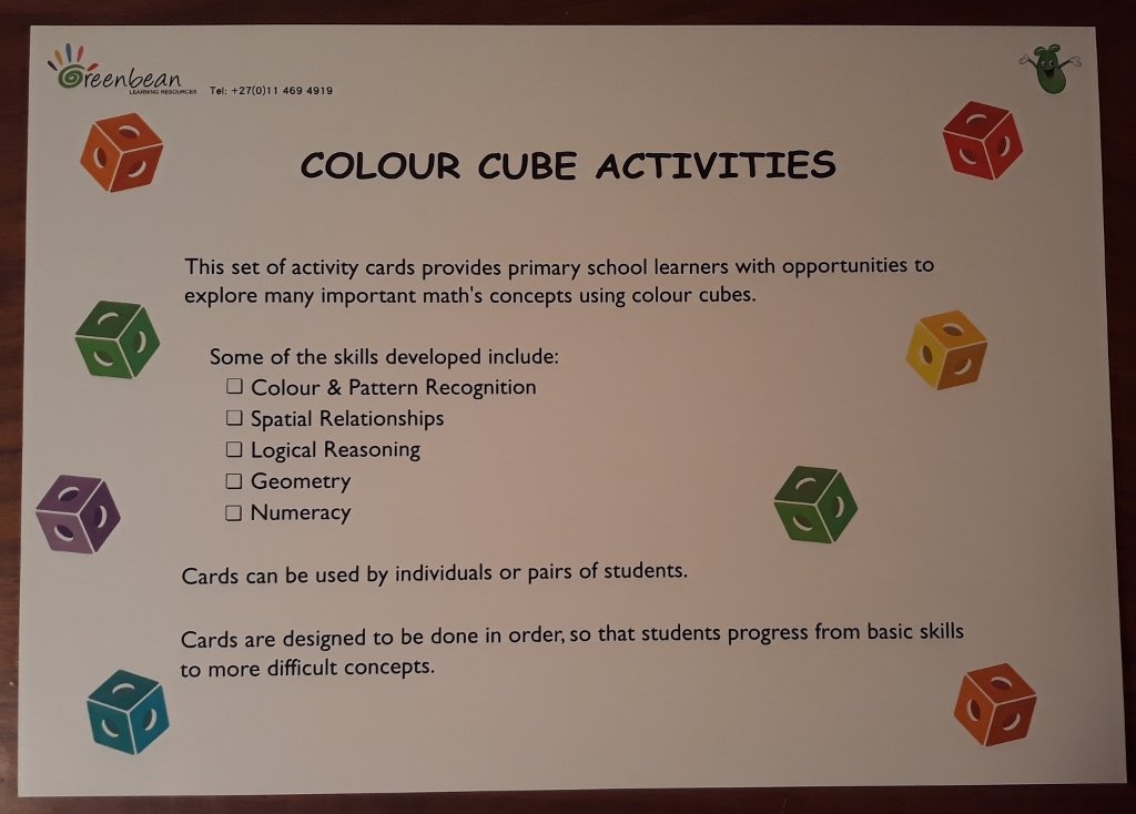 Colour Cube Activity Cards - Set 2
