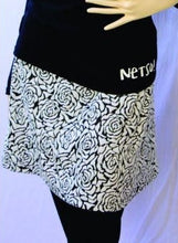 Load image into Gallery viewer, Mini Skirt - Black &amp; White Rose Print
