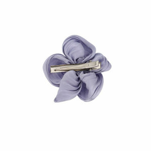 Hair Clip - Fabric Flower - Light Purple