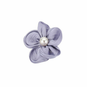 Hair Clip - Fabric Flower - Light Purple