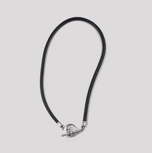 Load image into Gallery viewer, Miglio Black Leather Necklace
