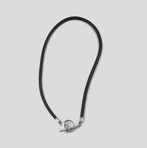 Miglio Black Leather Necklace