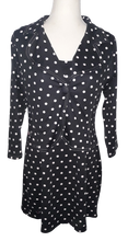 Load image into Gallery viewer, Winter Shift Dress - Black With White Polkadots
