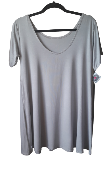 Cap sleeve top - grey