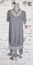 Load image into Gallery viewer, Mini Skirt - Grey &amp; White - L
