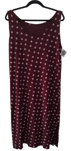 Printed tunic dress - maroon
