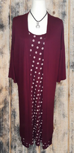Load image into Gallery viewer, Printed tunic dress - maroon
