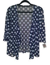 Load image into Gallery viewer, Waterfall Cardi - Navy &amp; White
