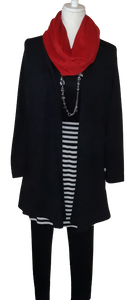 Open Front Jacket - Black