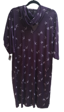 Load image into Gallery viewer, Printed mesh hooded dress - purple/grape
