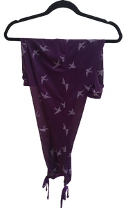 Printed mesh leggings - purple/grape