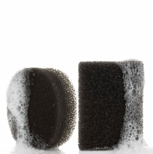 Load image into Gallery viewer, Sh&#39;Zen Skin Stimulators (black bath sponges):  1 x oval &amp; 1 x retangle

