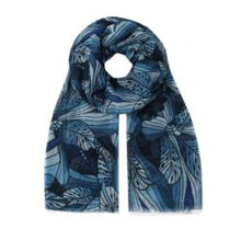 Load image into Gallery viewer, Scarf - blue inca lilies

