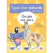 Load image into Gallery viewer, Tippie doen wiskunde - Vlak 1 - Boek 4 - Ontdek met diere
