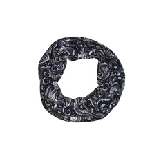 Load image into Gallery viewer, Winter snood - black paisley
