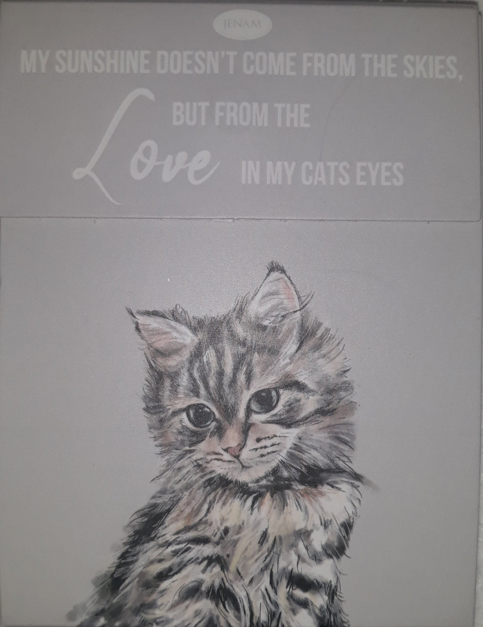 Paws for thought notepad - my sunshine doesn't come from the skies, but from the love in my cats eyes