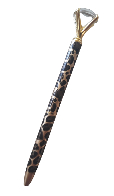 Novelty pen - leopard print